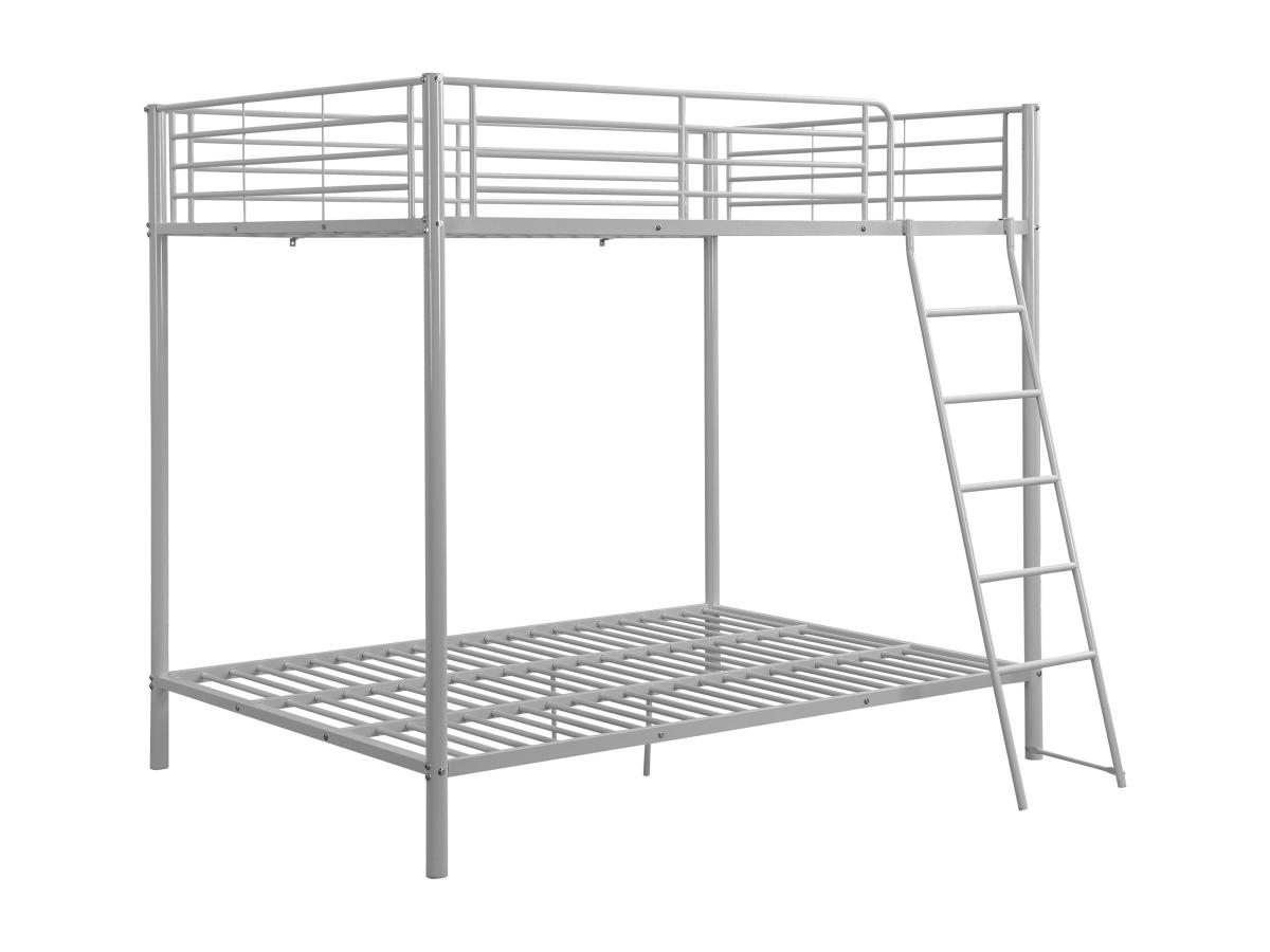 Etagenbett mit Bettboden - 2x 140 x 190 cm - Silberfarben - GEMINI II günstig online kaufen