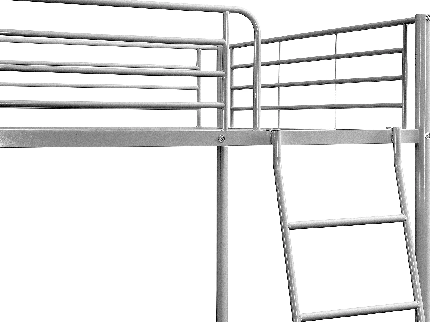 Våningssäng 2 x 140 x 190 cm - Silver - GEMINI III