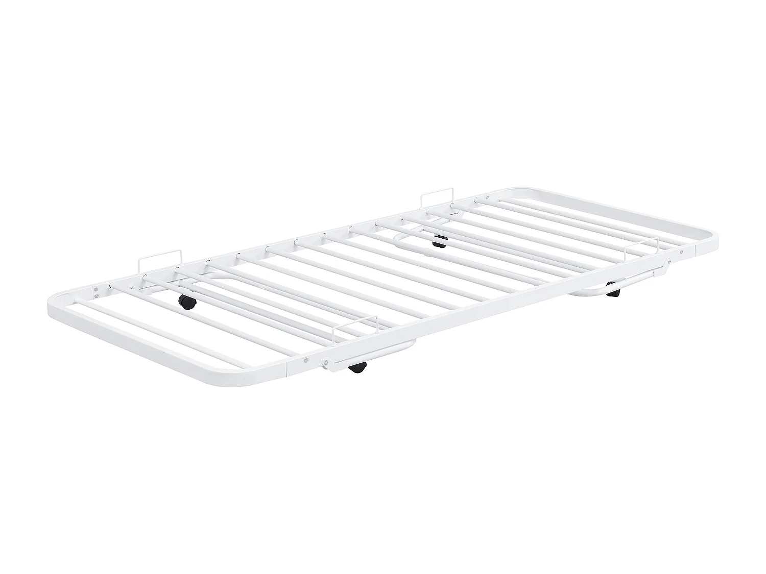 Sammenleggbar ekstra soveunderlag 90 x 190 cm - Metall - Hvit - ADONIS II