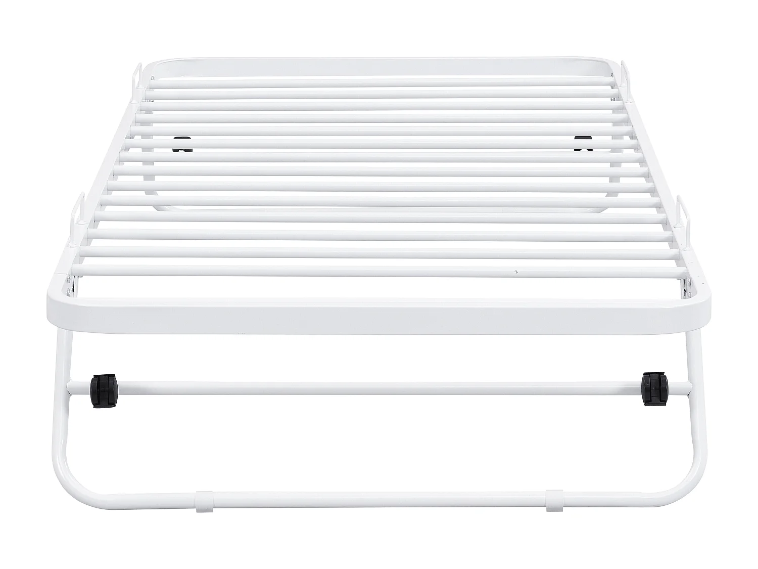 Sammenleggbar ekstra soveunderlag 90 x 190 cm - Metall - Hvit - ADONIS II