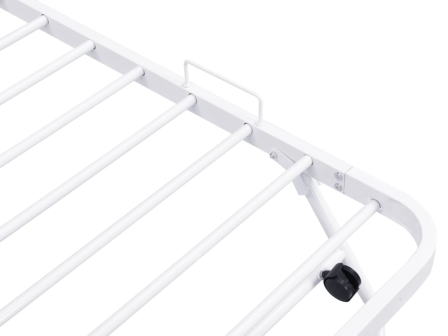 Sammenleggbar ekstra soveunderlag 90 x 190 cm - Metall - Hvit - ADONIS II