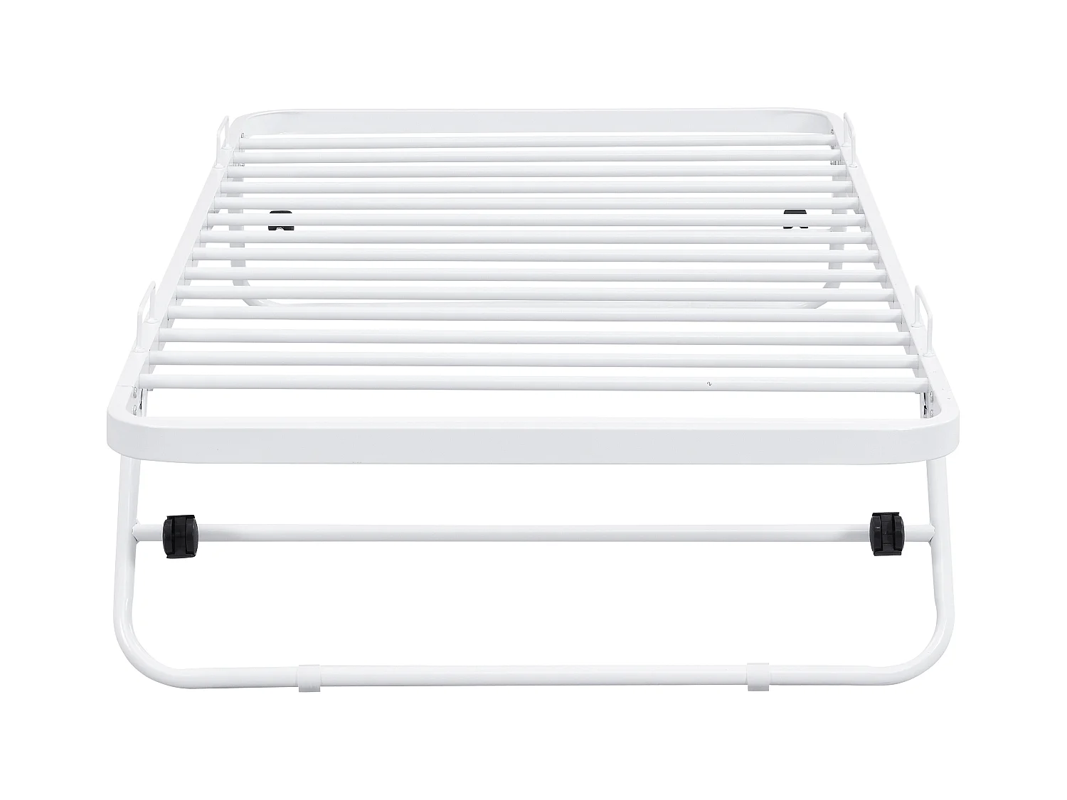 Składane łóżko polowe ADONIS - 90 × 190 cm - Metal - Biały