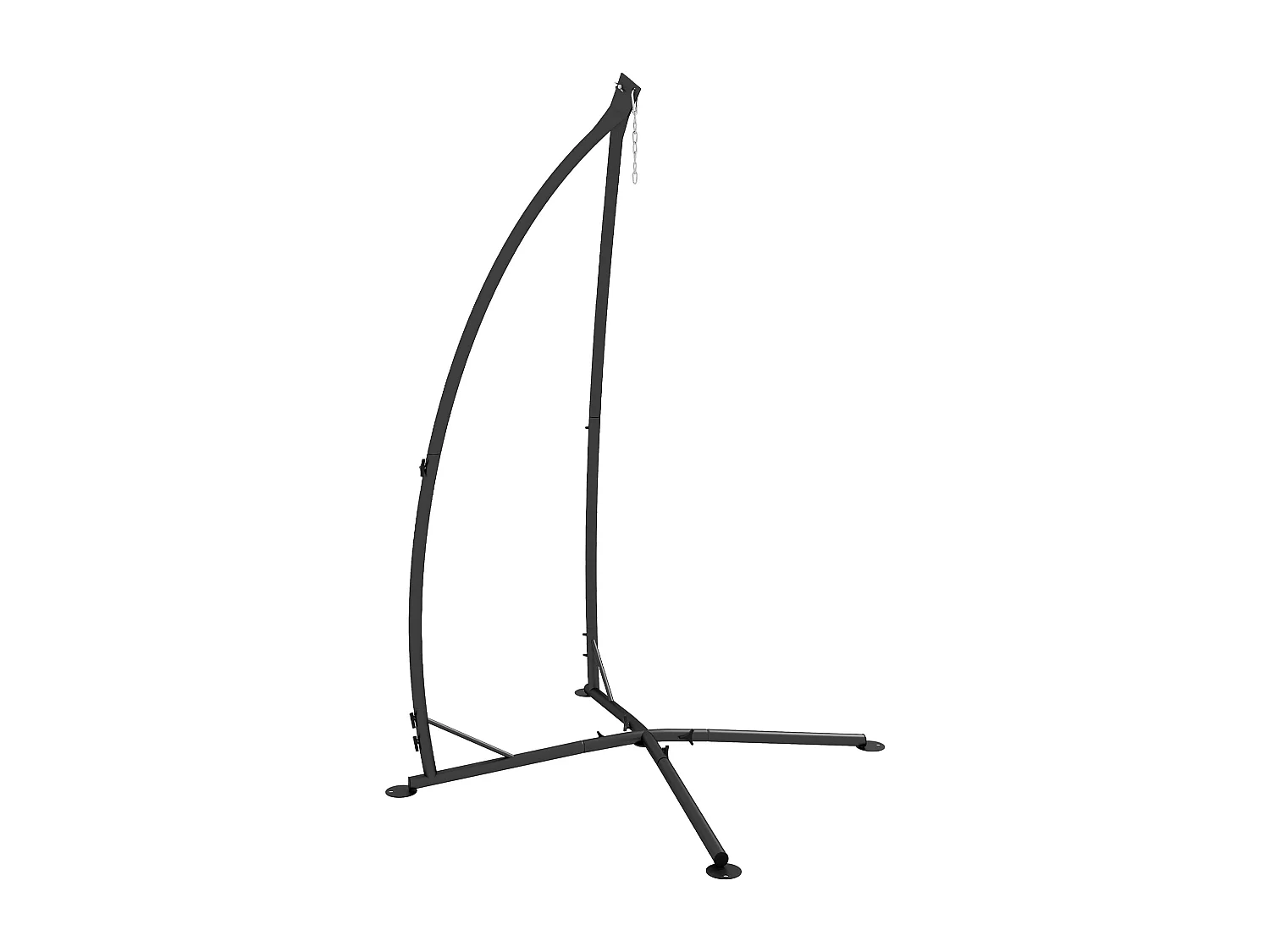 Support fauteuil suspendu - pied fauteuil suspendu - H. 215 cm - charge max. reco. 130 Kg - métal noir