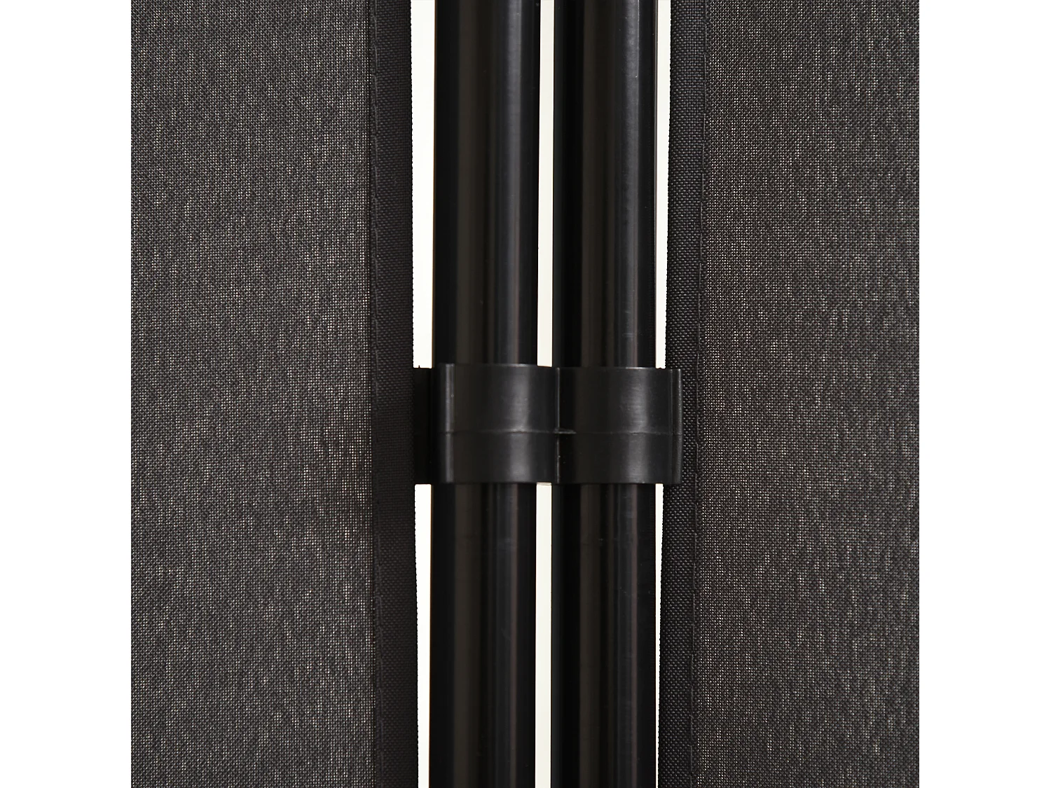 Paravent 3 panneaux sur pied brise-vue séparateur métal époxy polyester haute densité anthracite