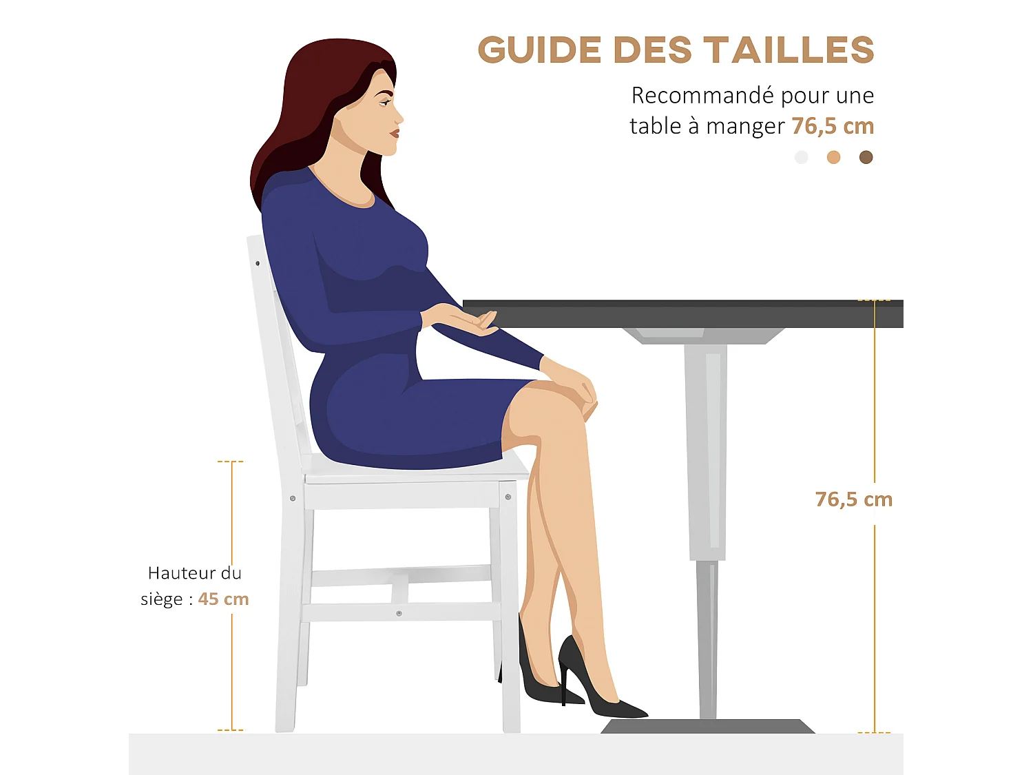 Lot de 2 chaises de salle à manger esprit campagne dossier ajouré à lattes bois pin blanc