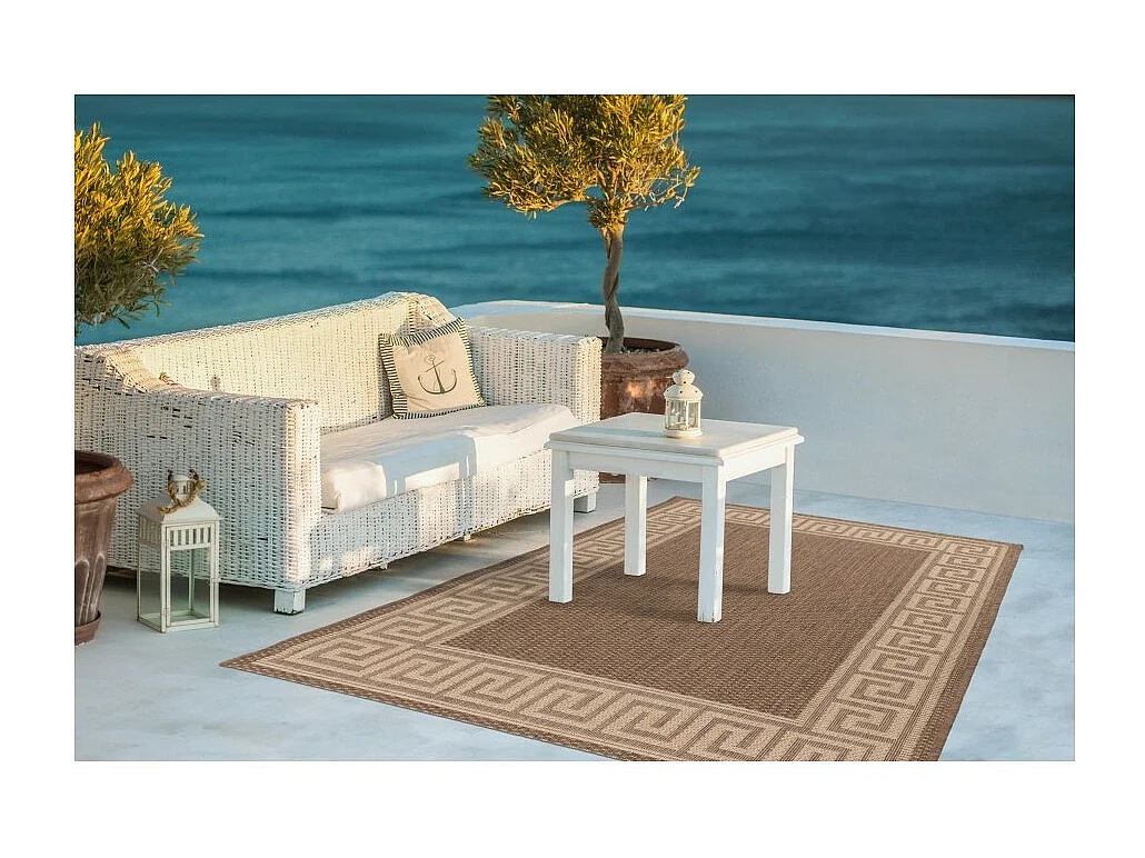 Tapis 170x120cm, design F205A coloris café - Confort et élégance pour votre intérieur