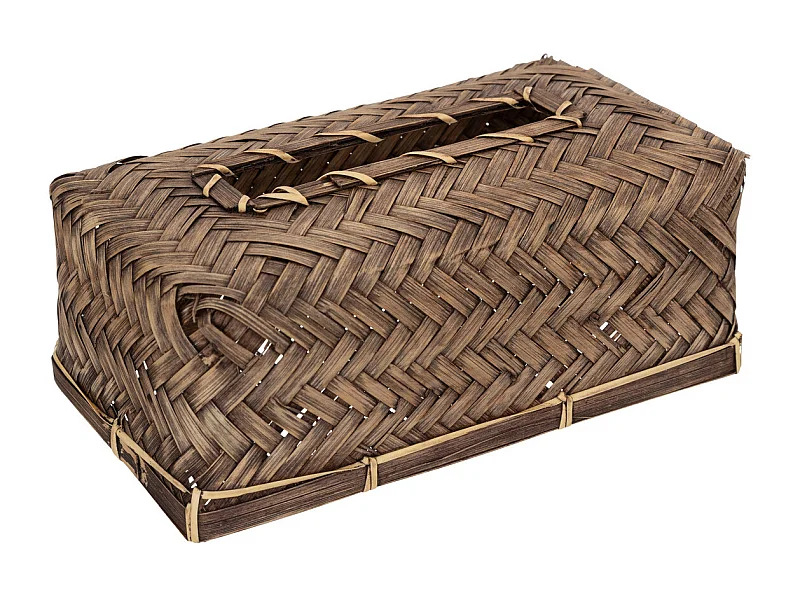 Boîte à mouchoirs en Bambou et Rotin Marron