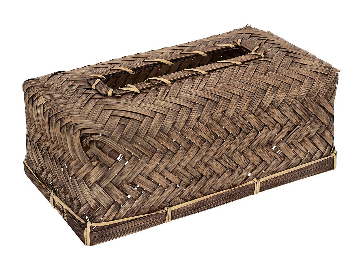 Boîte à mouchoirs en Bambou et Rotin Marron
