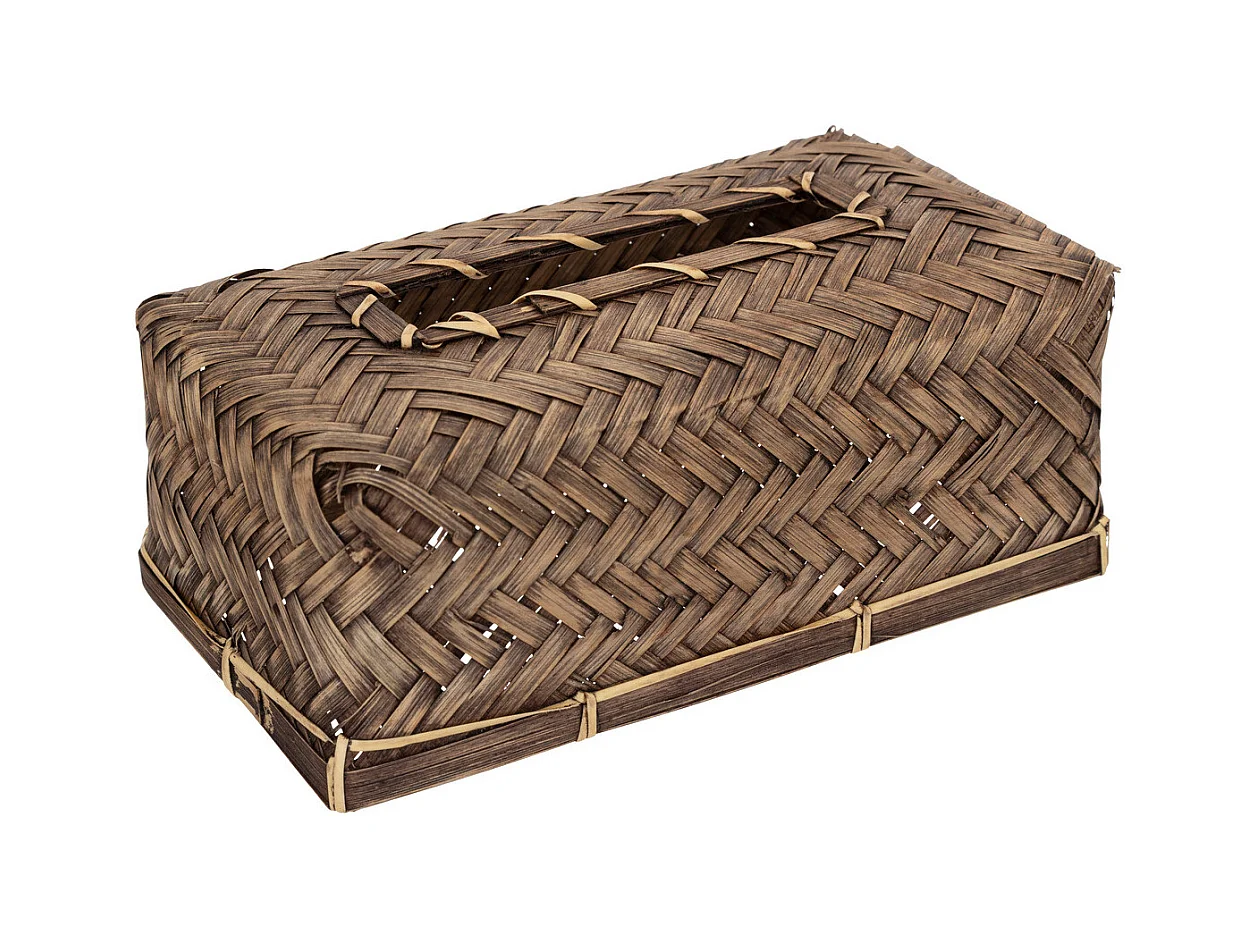 Caja de pañuelos de mimbre