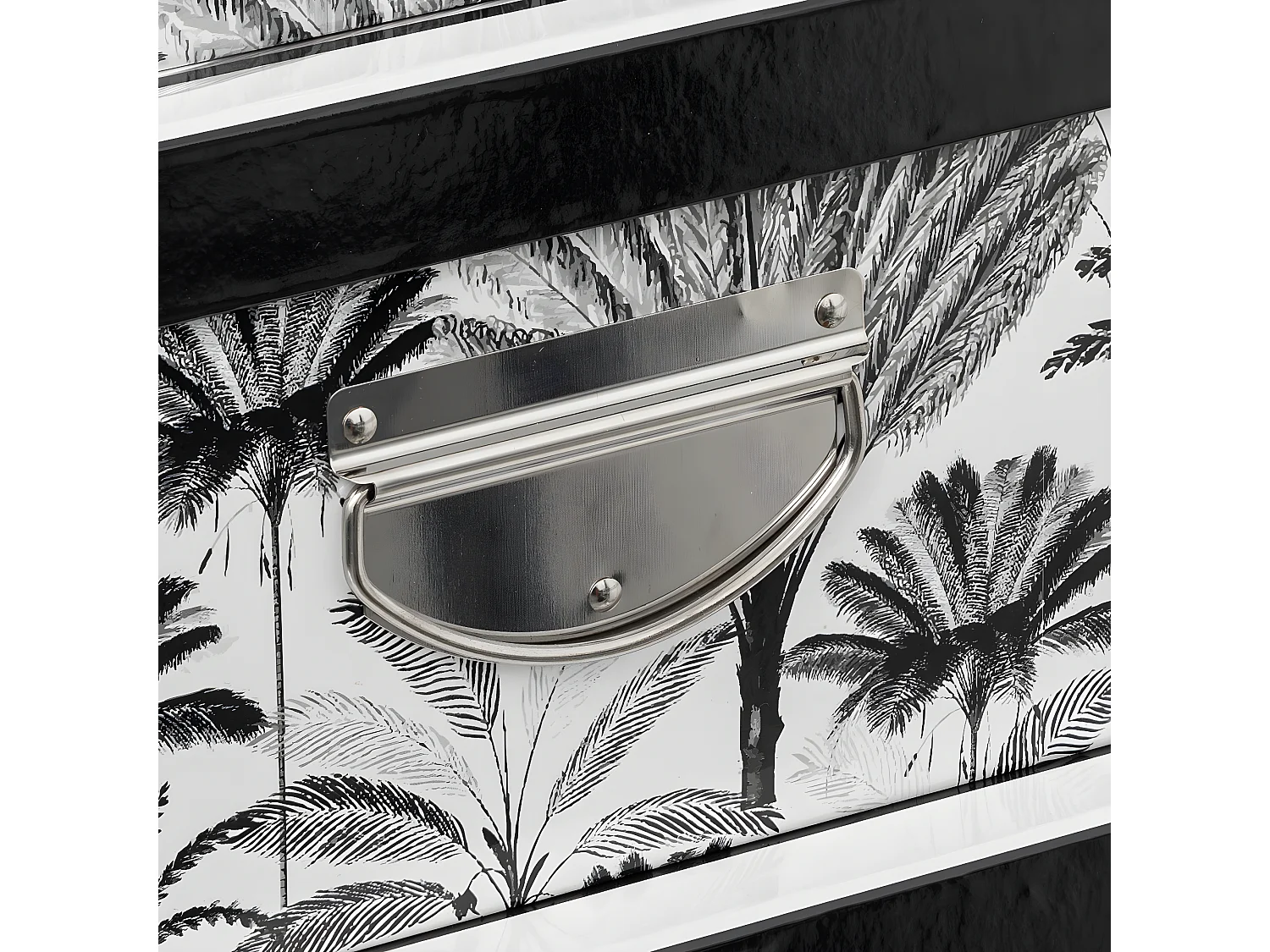 Lot de 6 Boîtes de rangement avec poignées et coins en métal déco Dolce vita