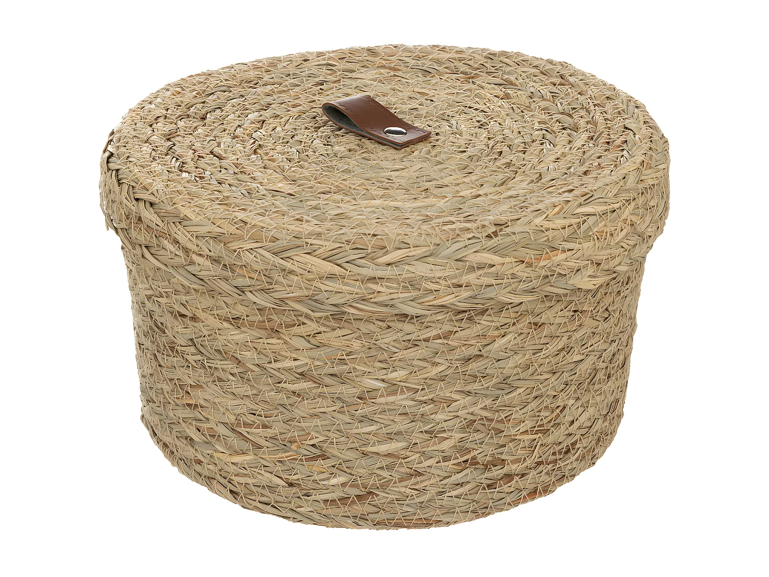 Lot de 2 Boites de rangement rondes en Roseau