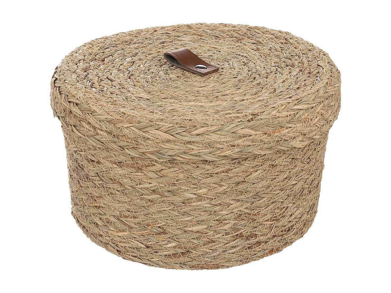 Lot de 2 Boites de rangement rondes en Roseau