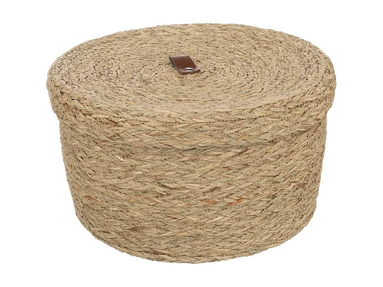 Lot de 2 Boites de rangement rondes en Roseau