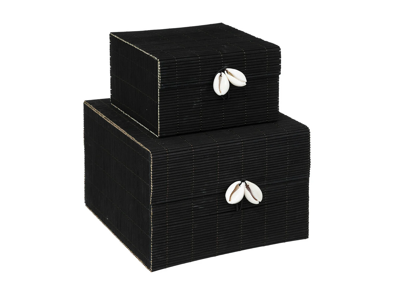 Set de 2 Boîtes de rangement en Bambou