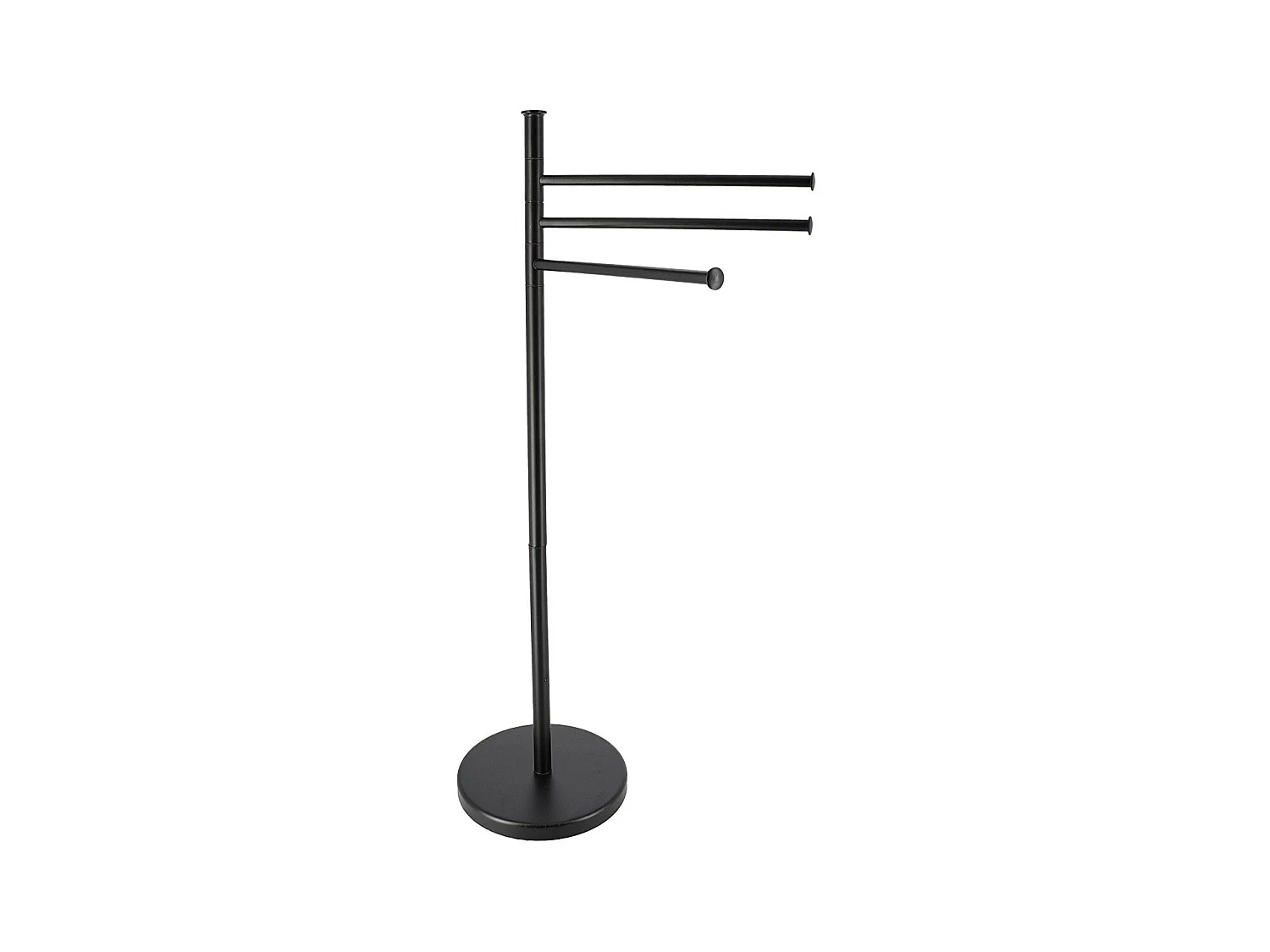 Porte-serviettes 3 Barres amovibles en métal Noir H 82.5 cm