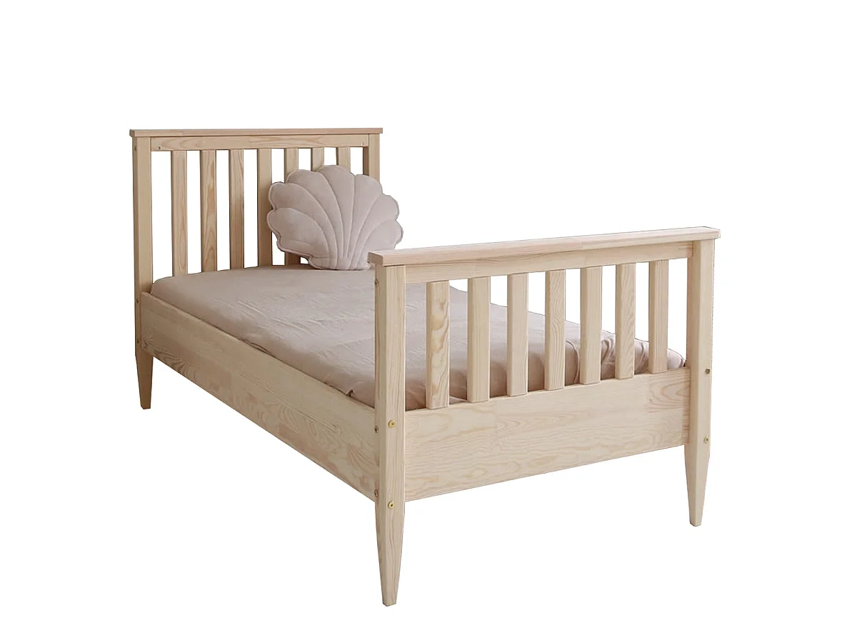 Säng 90x190 resår ingår ben 19 cm Joséphine Bois