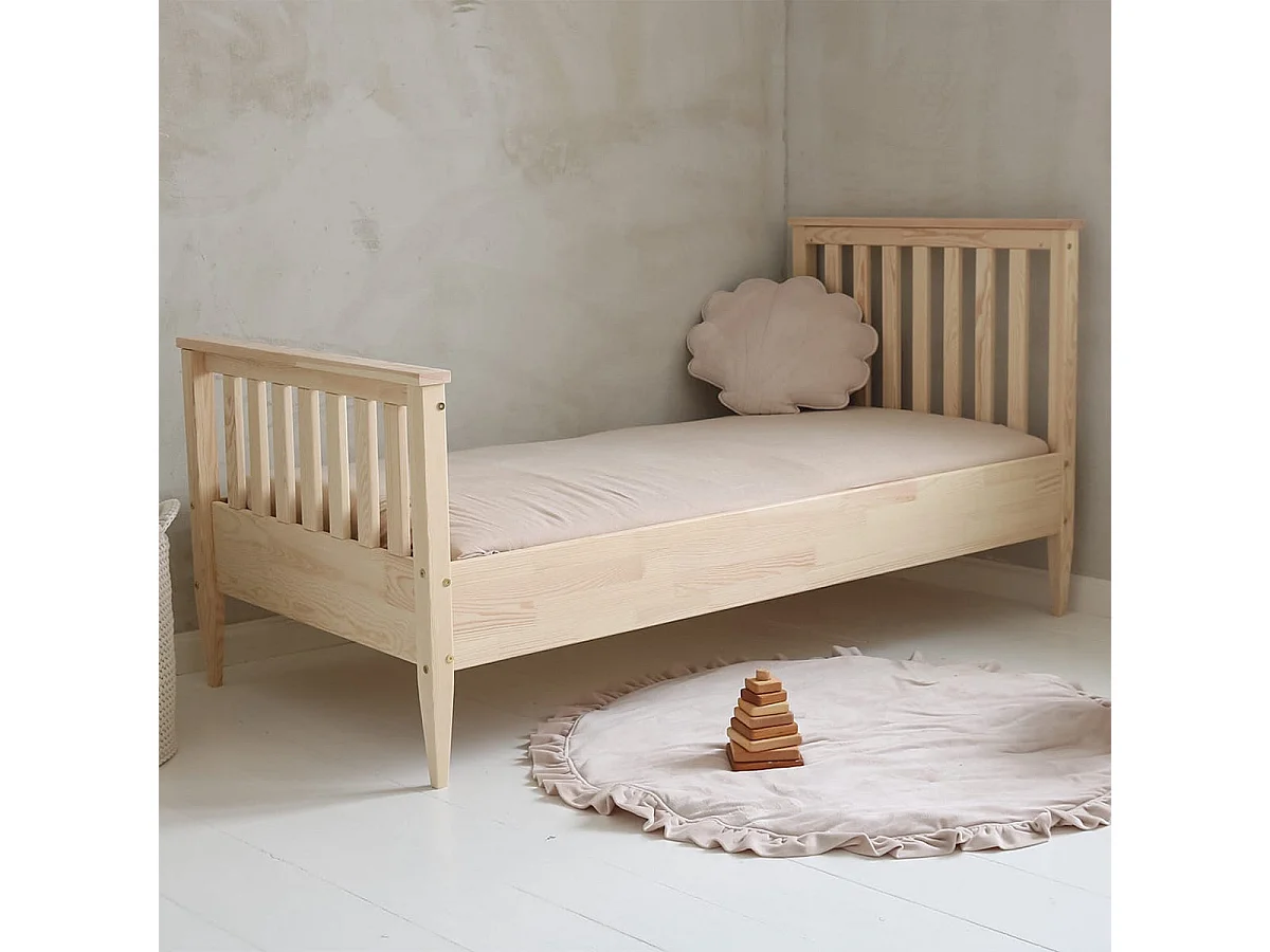 Säng 90x190 resår ingår ben 19 cm Joséphine Bois