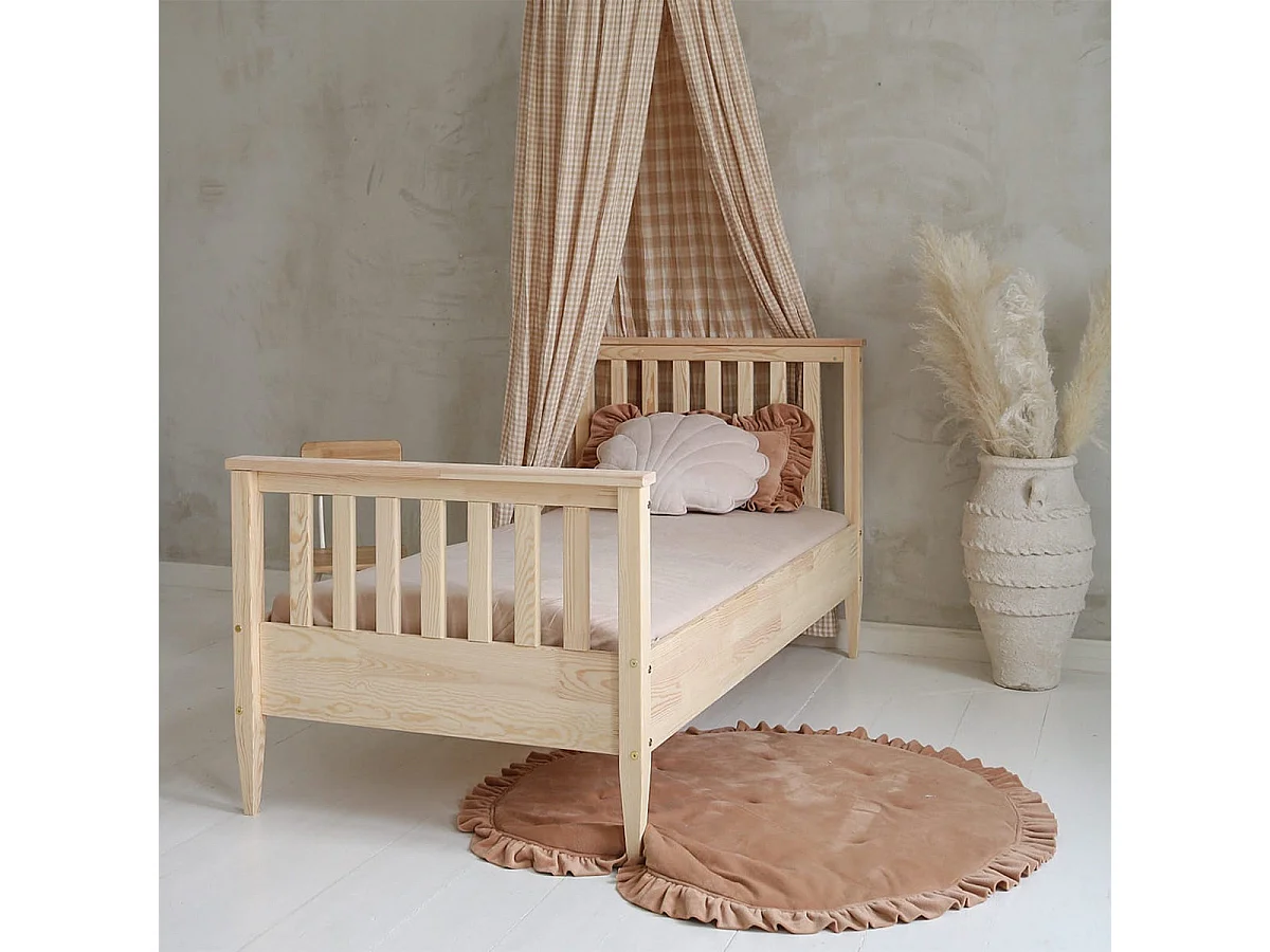 Säng 90x190 resår ingår ben 19 cm Joséphine Bois