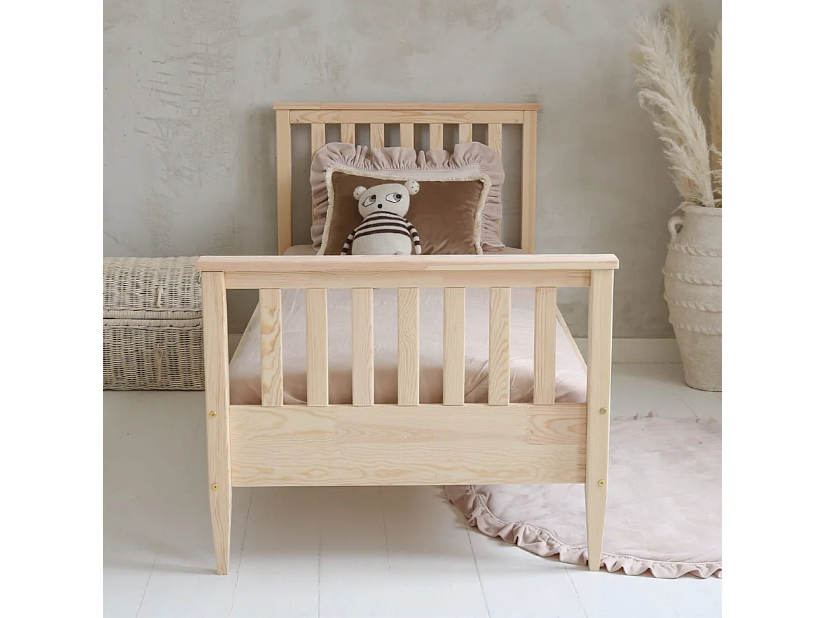 Säng 90x190 resår ingår ben 19 cm Joséphine Bois