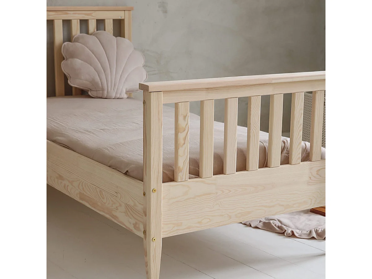 Säng 90x190 resår ingår ben 19 cm Joséphine Bois