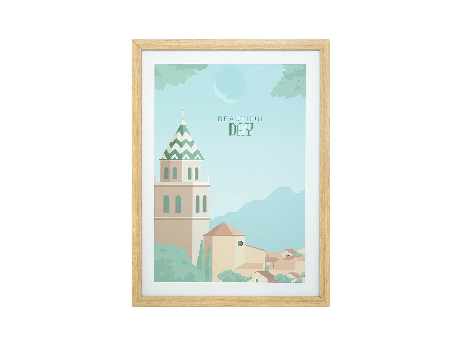 Affiche encadrée & sous-verre Beautiful Day 30 x 40 cm