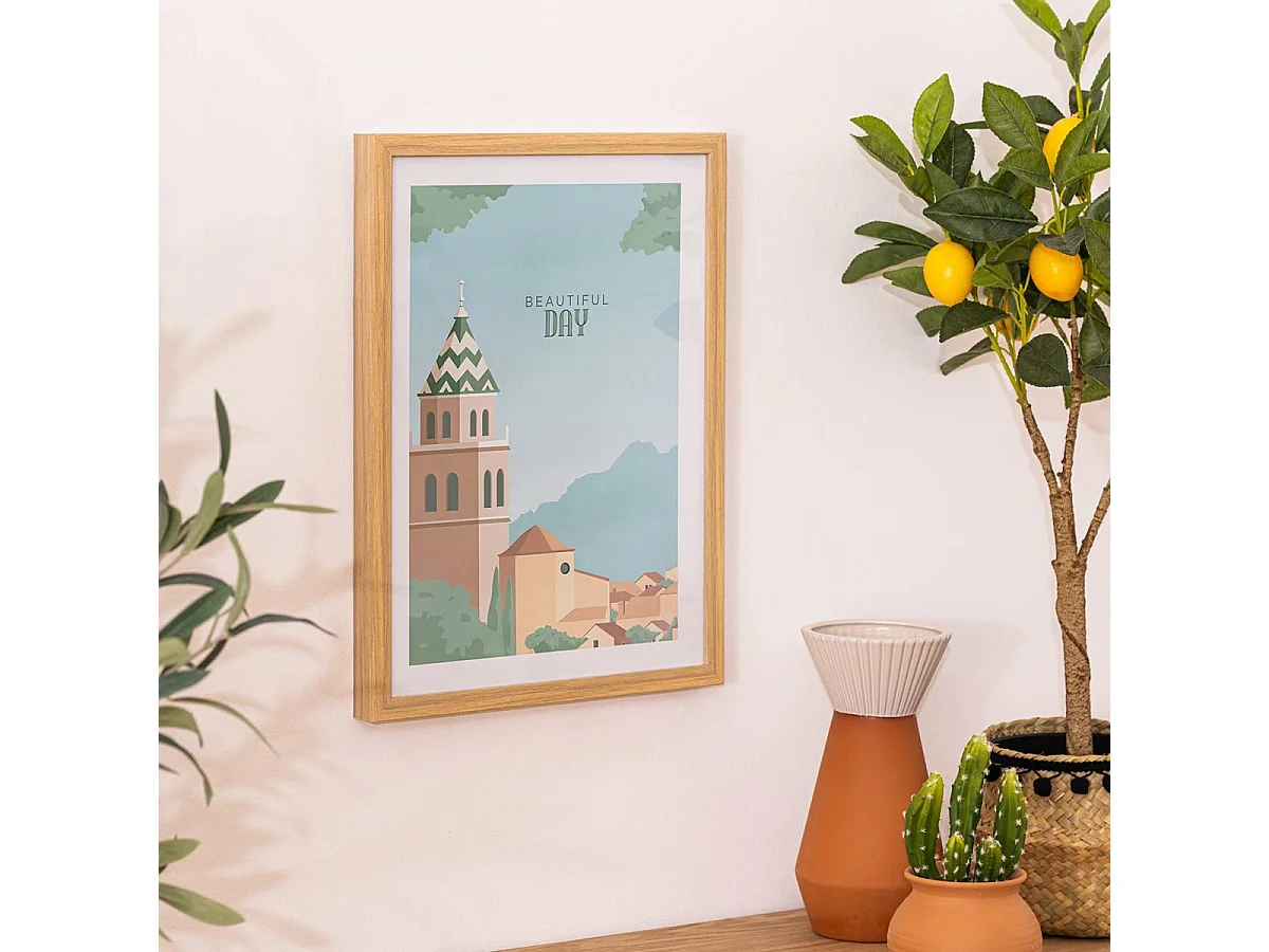Affiche encadrée & sous-verre Beautiful Day 30 x 40 cm