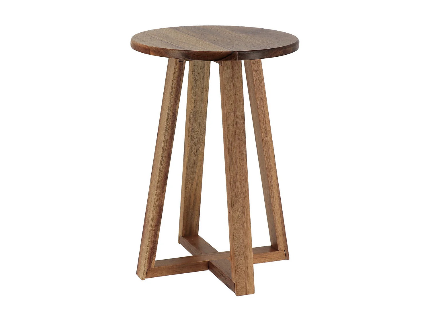 Tabouret de salle de bain en Bois d'Acacia H 43 cm