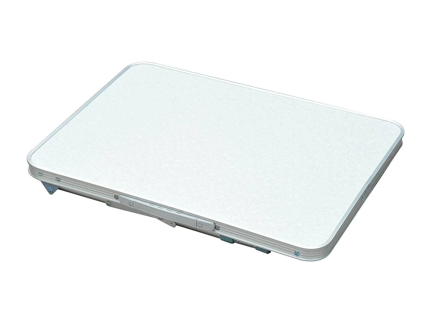 Table pliante table de camping table de jardin hauteur réglable aluminium MDF blanc