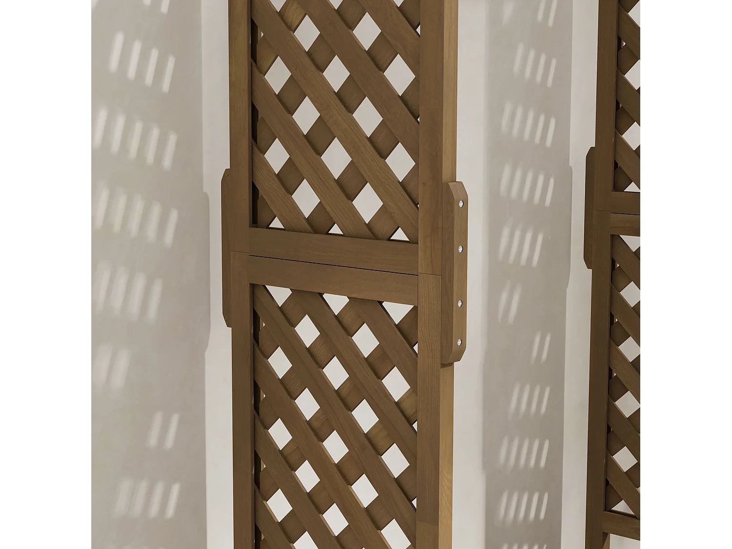 Jardinière rectangulaire potager sur pied avec treillis et arche bois sapin pré-huilé