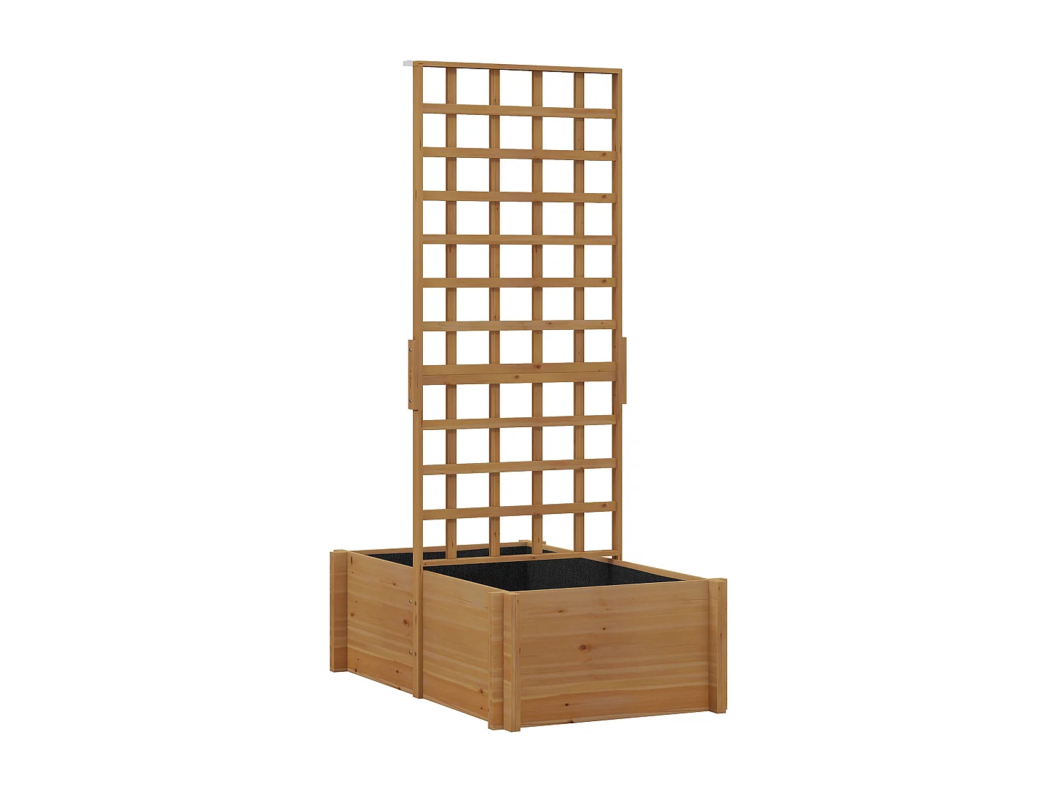 Jardinière avec treillis - dim. 100L x 60l x 150H cm - bois sapin pré-huilé