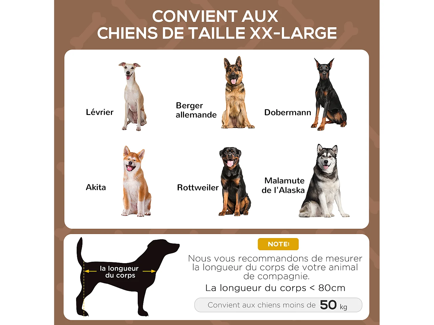 Lit pour chien chat sur pied velum anti-UV tissu Oxford micro-perforé sac transport inclus marron