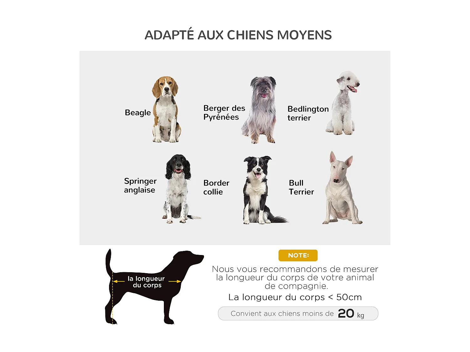 Lit pour chien chat sur pieds tissu oxford textilène micro-perforé 76L x 61l x 18H cm marron noir