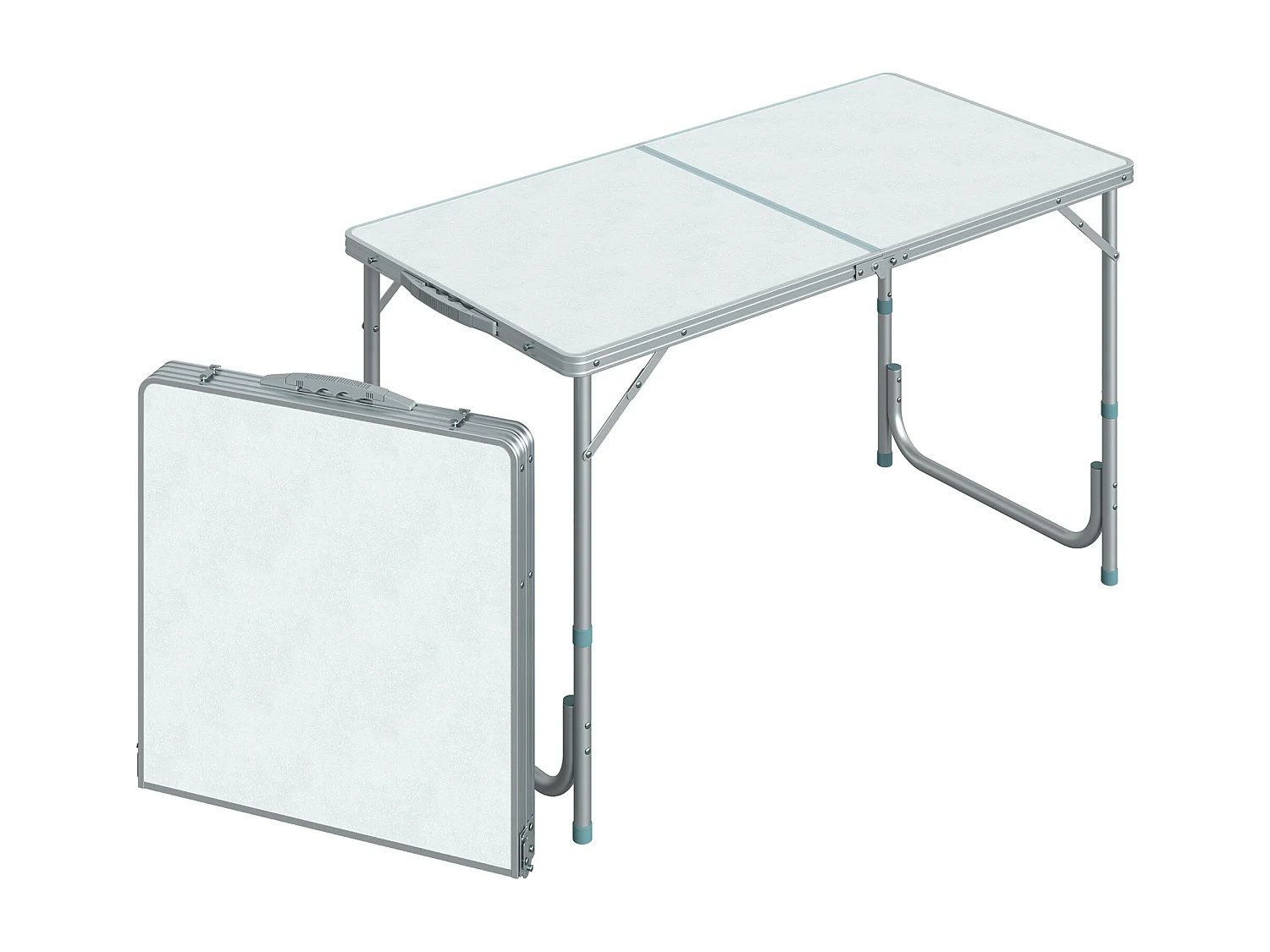 Table de camping reception pliante portable pique-nique buffet en aluminium