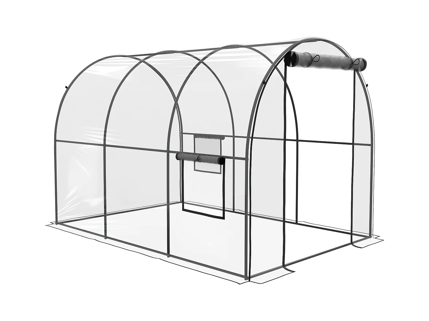 Serre tunnel serre à tomates surface sol 6 m² 3L x 2l x 2H m