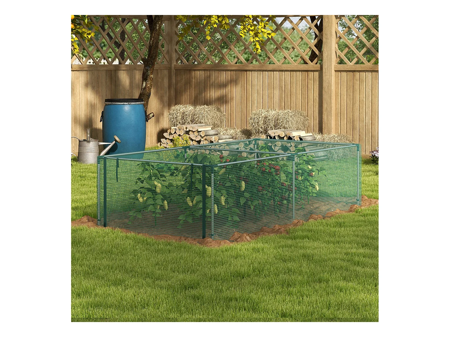 Serre de jardin serre à tomates filet protection porte HDPE vert