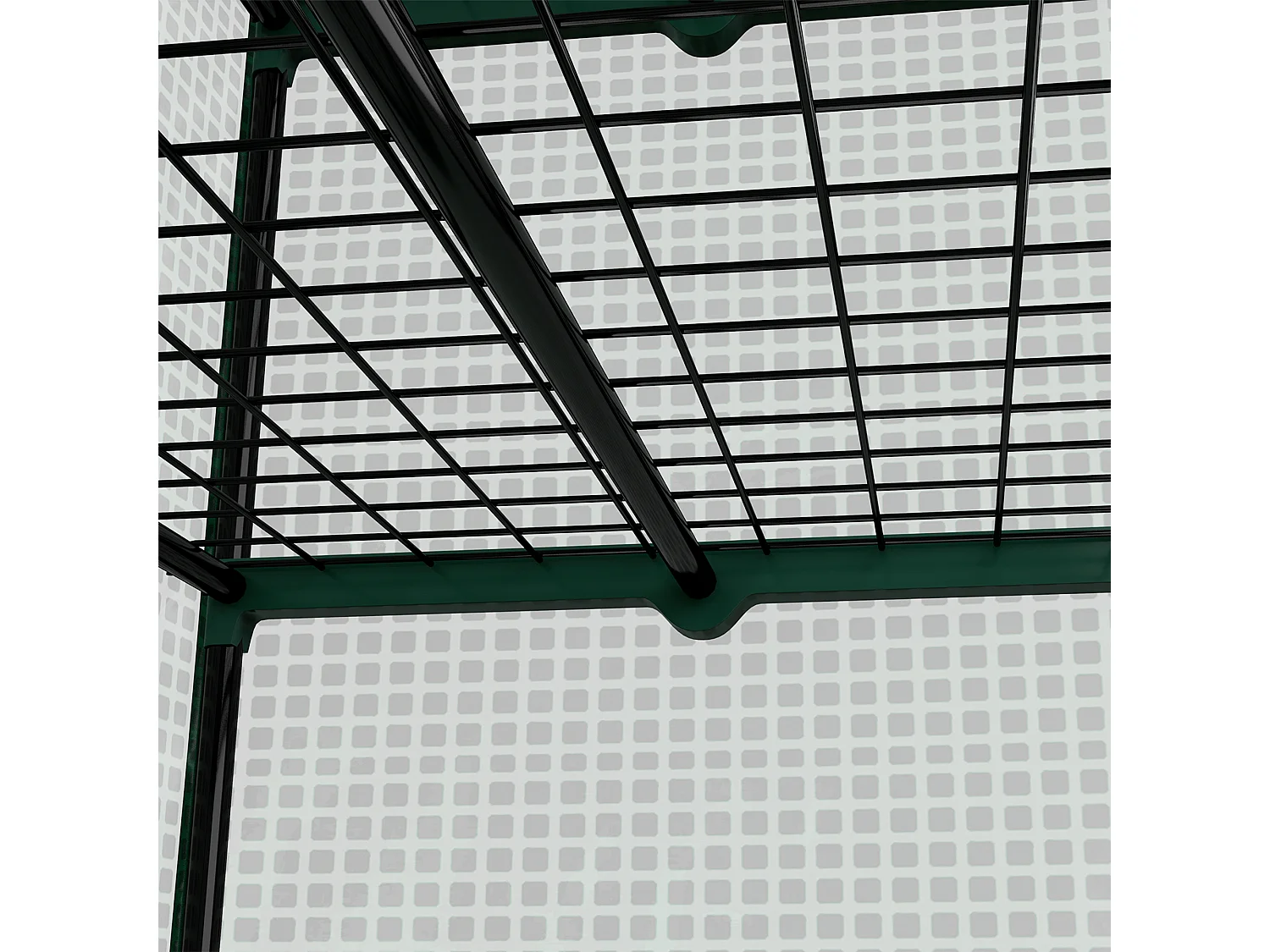 Serre de jardin balcon étagère serre 4 niveaux acier bâche PE haute densité vert