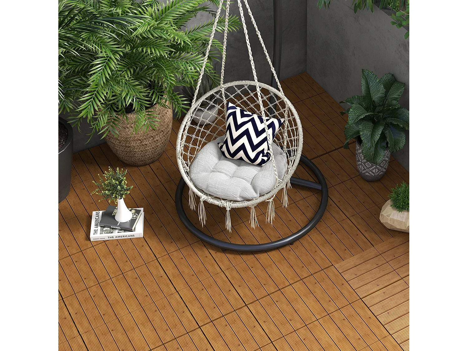 Dalles terrasse - caillebotis - lot de 12 pcs, max. 1,08 m²- clipsables, installation très simple - lamelles bois sapin pré-huilé