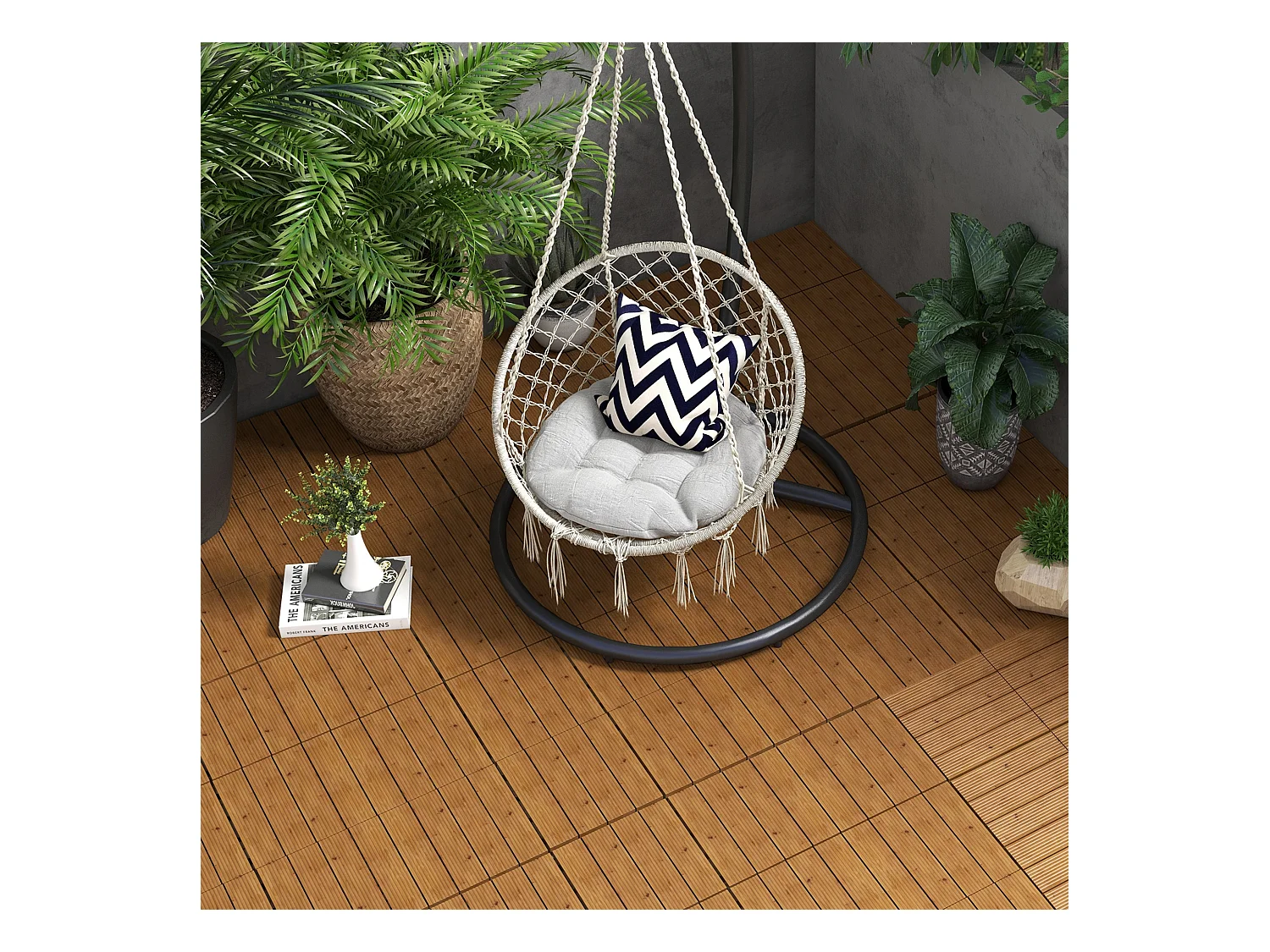 Dalles terrasse - caillebotis - lot de 12 pcs, max. 1,08 m²- clipsables, installation très simple - lamelles bois sapin pré-huilé