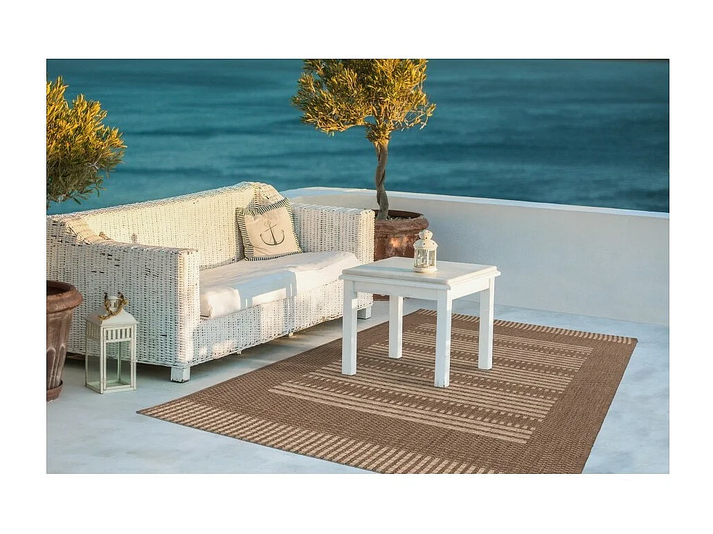 Teppich 170x120cm, Design F105A in Kaffee-Farbe - Komfort und Eleganz für Ihr Interieur