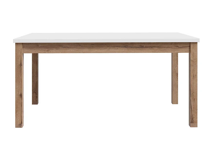 Table extensible L. 160 à 207 cm décor gris clair et chêne - UDINE