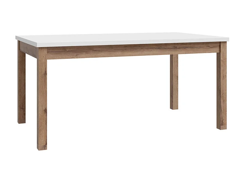 Table extensible L. 160 à 207 cm décor gris clair et chêne - UDINE