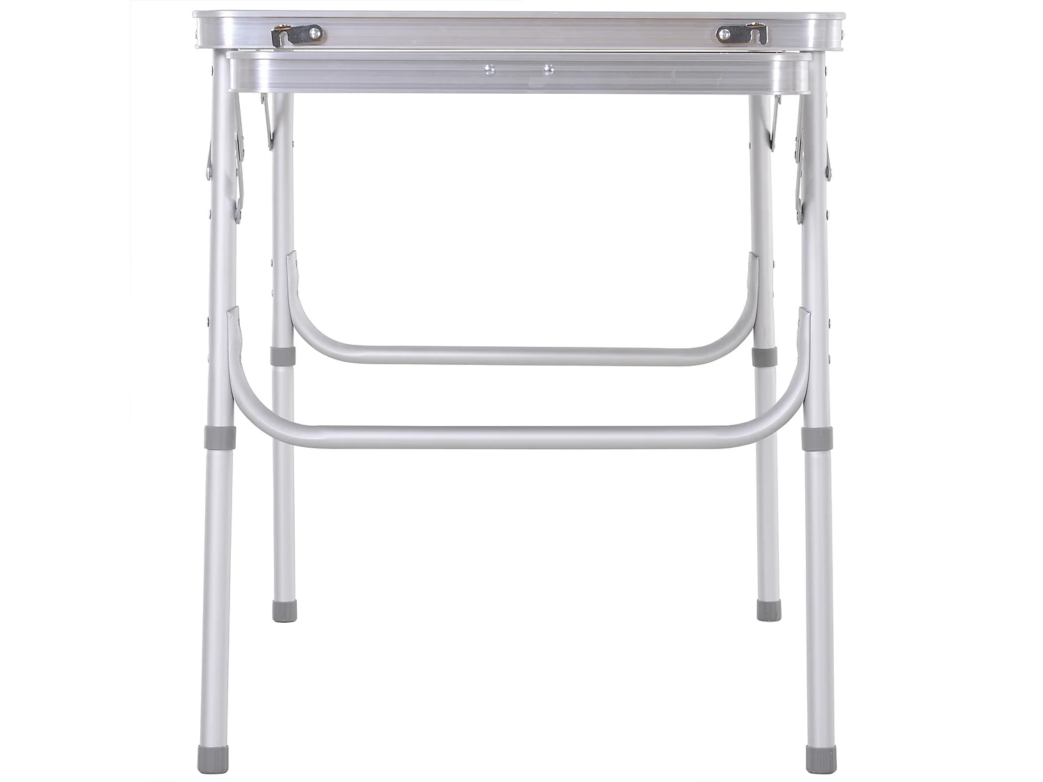 Table pliante table de camping table de jardin avec rallonge hauteur réglable aluminium MDF imitation bambou