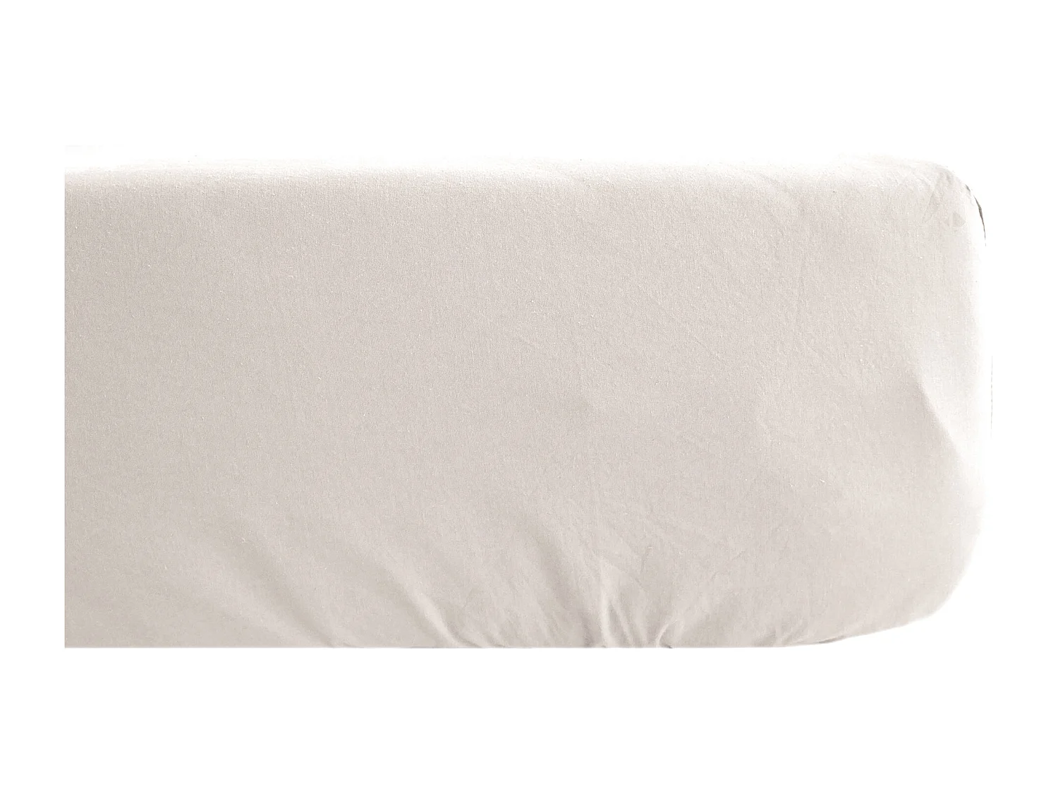 Drap housse 160x200 cm mousseline de coton OPERA beige naturel