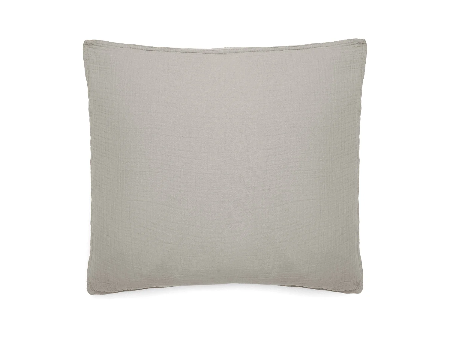 Taie d'oreiller 65x65 cm mousseline de coton MILOS beige ficelle