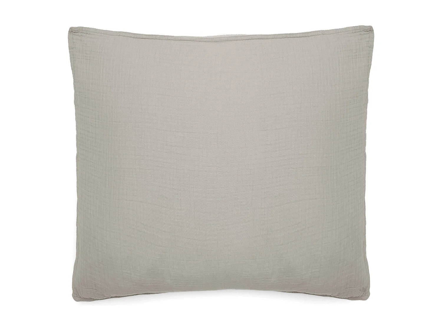 Taie d'oreiller 65x65 cm mousseline de coton MILOS beige ficelle