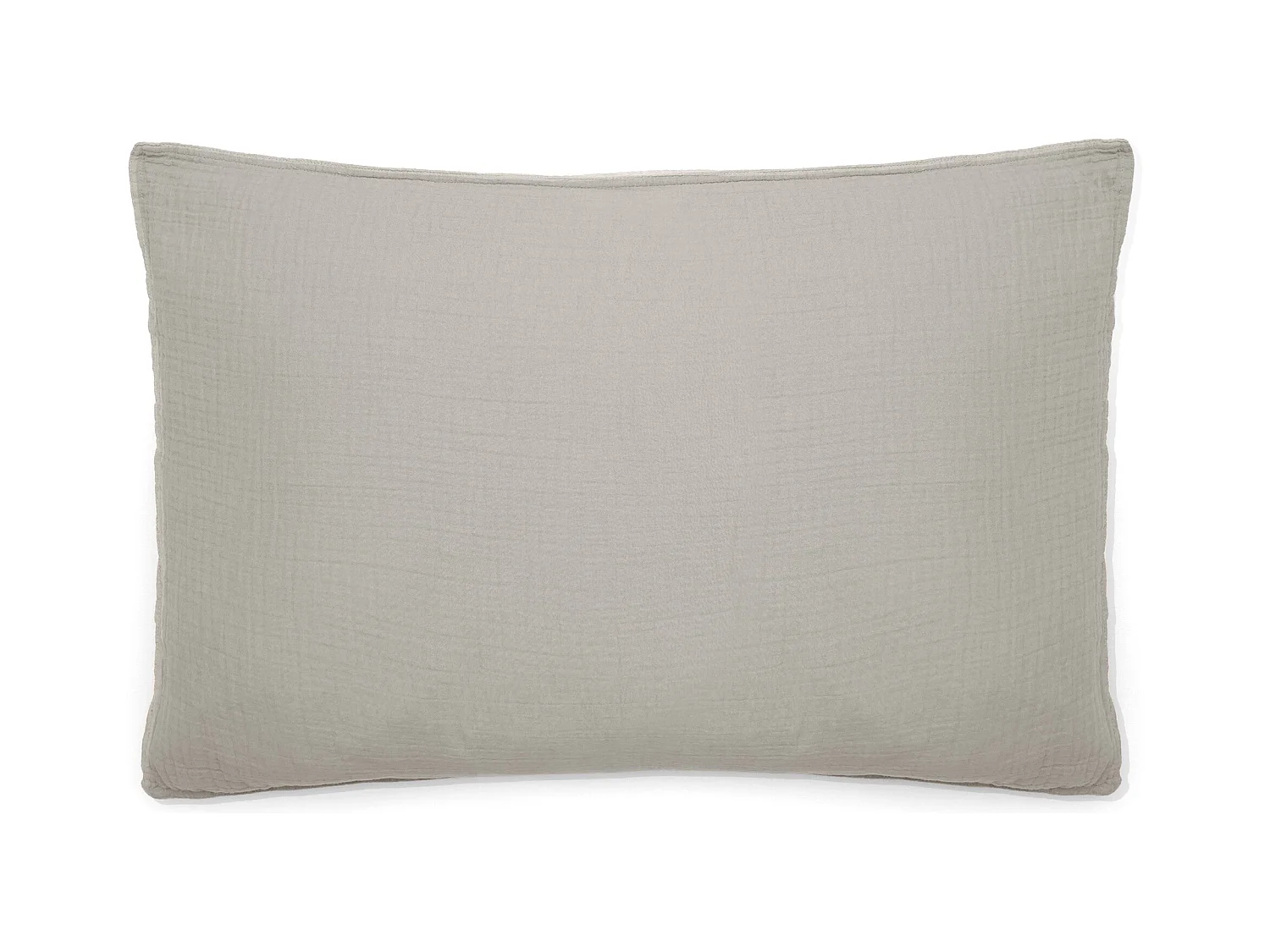Taie d'oreiller 50x70 cm mousseline de coton MILOS beige ficelle