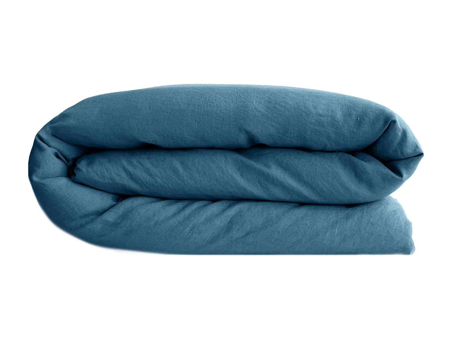 Housse de couette lin et coton 260x240 cm collection OPERA bleu marine