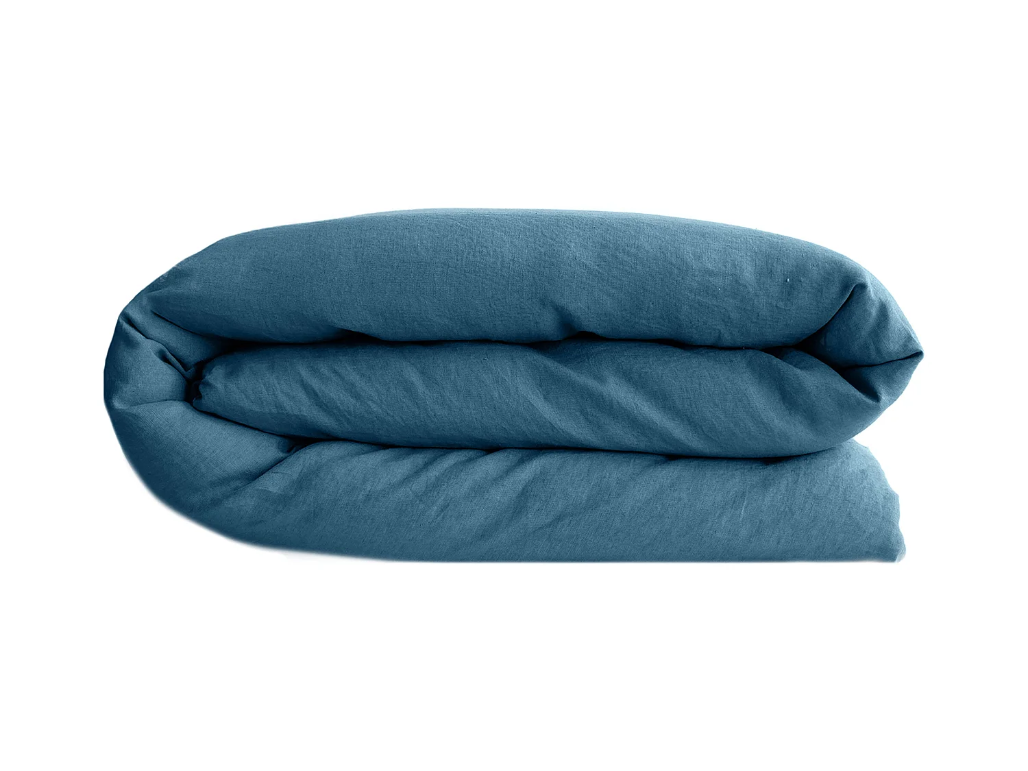 Housse de couette lin et coton 260x240 cm collection OPERA bleu marine