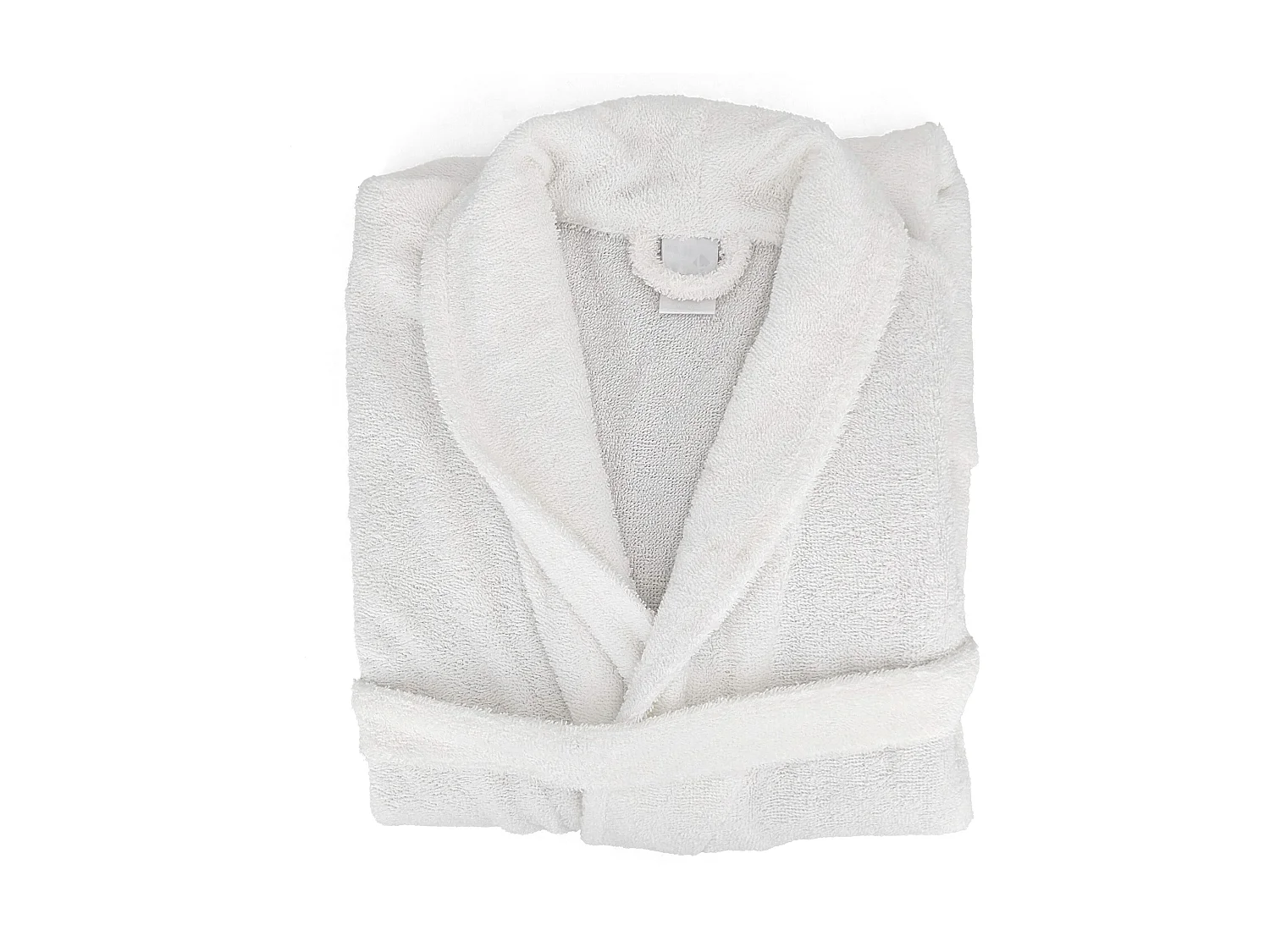 Peignoir col châle adulte ALPHA coton taille M blanc