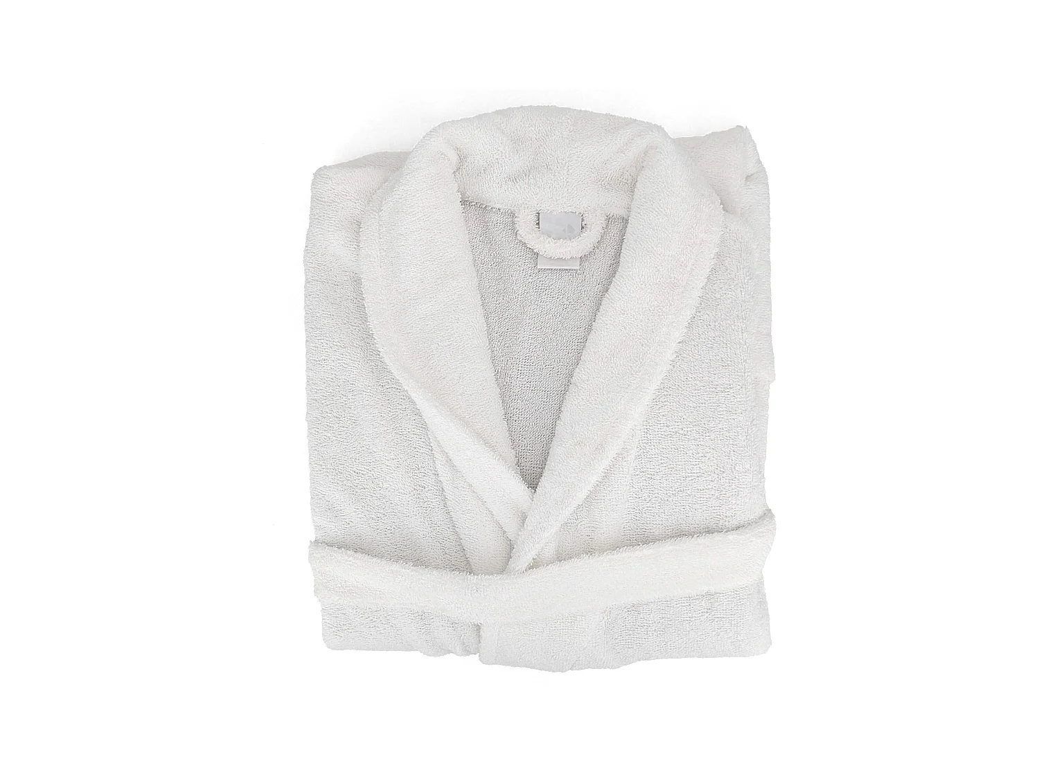 Peignoir col châle adulte ALPHA coton taille M blanc